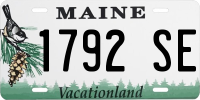 ME license plate 1792SE