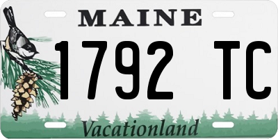 ME license plate 1792TC