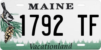 ME license plate 1792TF