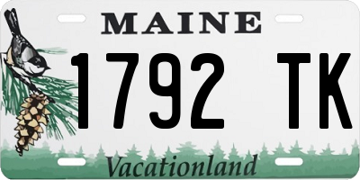 ME license plate 1792TK