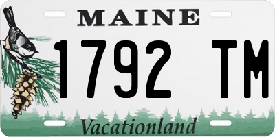 ME license plate 1792TM