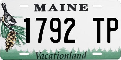 ME license plate 1792TP