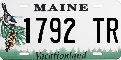 ME license plate 1792TR