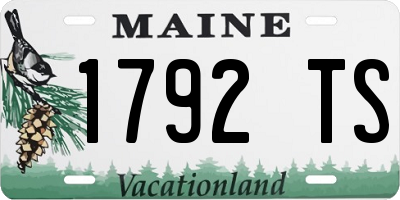 ME license plate 1792TS