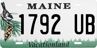 ME license plate 1792UB