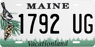 ME license plate 1792UG