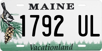 ME license plate 1792UL