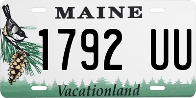 ME license plate 1792UU