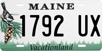 ME license plate 1792UX