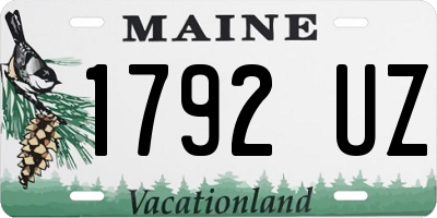 ME license plate 1792UZ