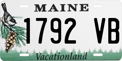 ME license plate 1792VB