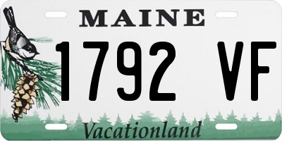 ME license plate 1792VF