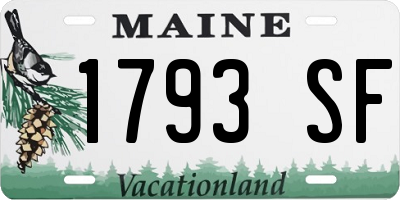 ME license plate 1793SF