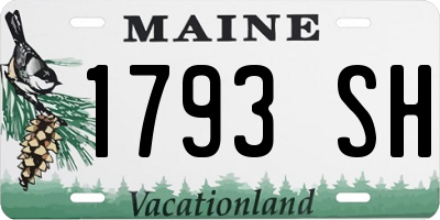 ME license plate 1793SH