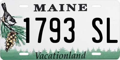ME license plate 1793SL