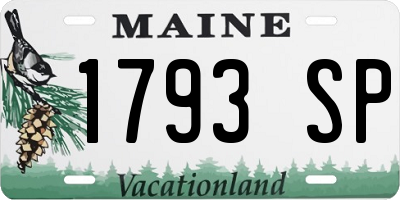ME license plate 1793SP