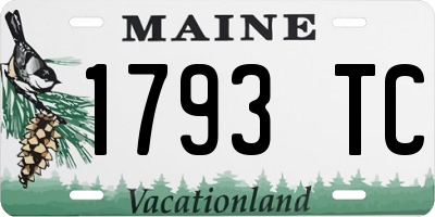 ME license plate 1793TC