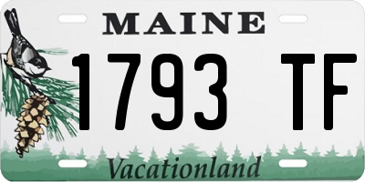 ME license plate 1793TF