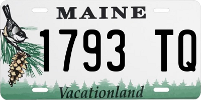 ME license plate 1793TQ