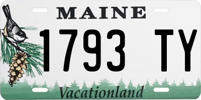 ME license plate 1793TY