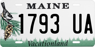 ME license plate 1793UA