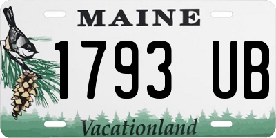 ME license plate 1793UB