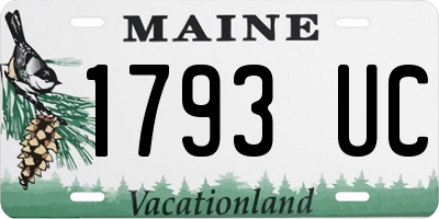 ME license plate 1793UC