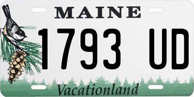 ME license plate 1793UD