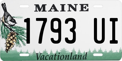 ME license plate 1793UI