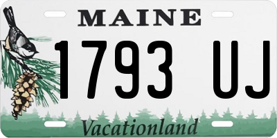 ME license plate 1793UJ