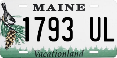 ME license plate 1793UL