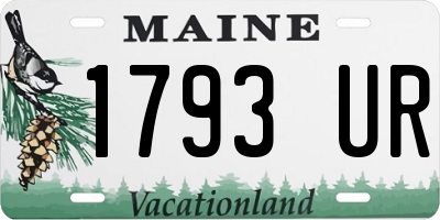 ME license plate 1793UR