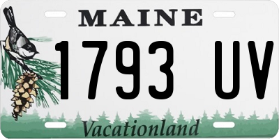 ME license plate 1793UV