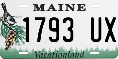 ME license plate 1793UX