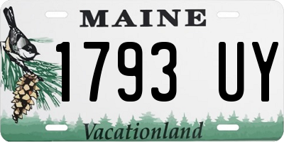 ME license plate 1793UY