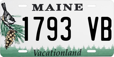 ME license plate 1793VB