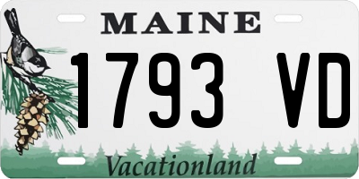 ME license plate 1793VD