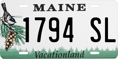 ME license plate 1794SL