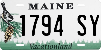 ME license plate 1794SY