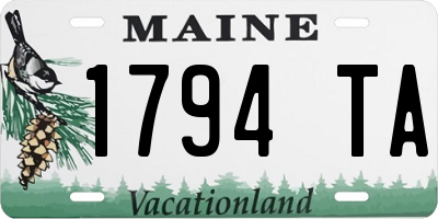 ME license plate 1794TA