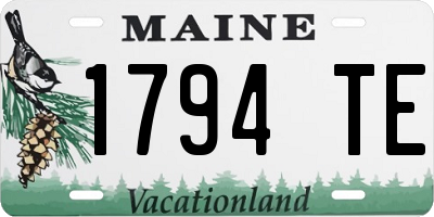 ME license plate 1794TE