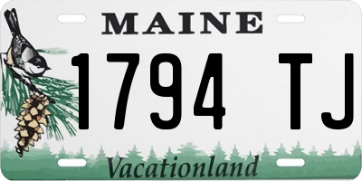 ME license plate 1794TJ
