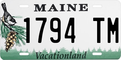 ME license plate 1794TM