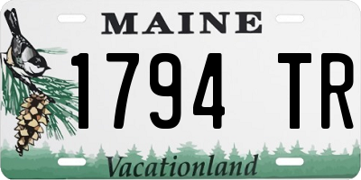 ME license plate 1794TR