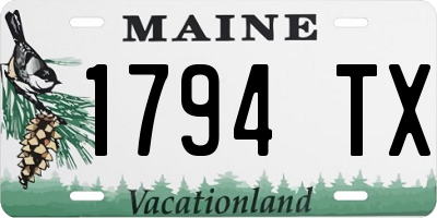 ME license plate 1794TX