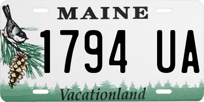 ME license plate 1794UA