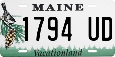 ME license plate 1794UD