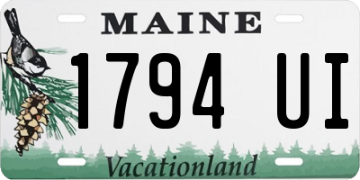 ME license plate 1794UI