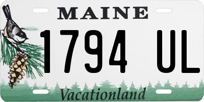 ME license plate 1794UL