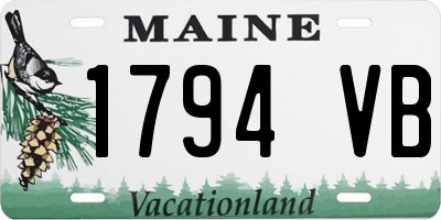 ME license plate 1794VB